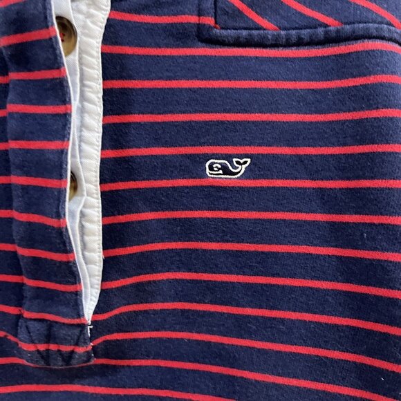 Vineyard Vines 1/4 Botton Pullover Men's  Large Striped Long Sleeve Sweater - Picture 2 of 16